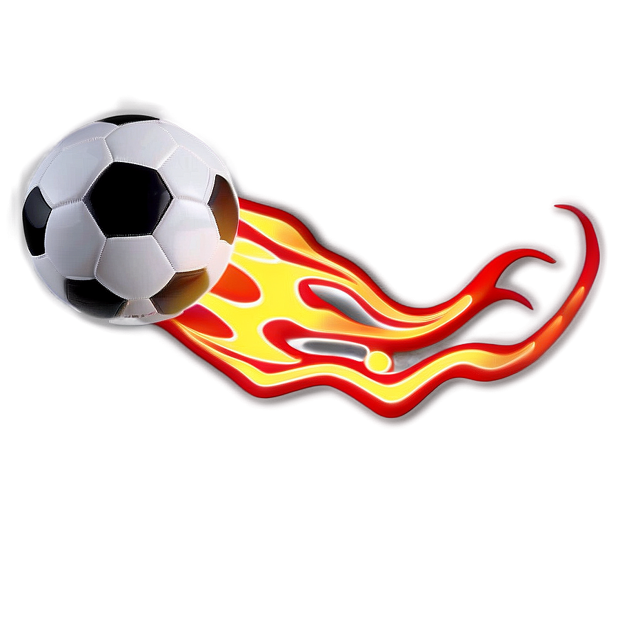 Soccer Ball With Flames Png Avk69