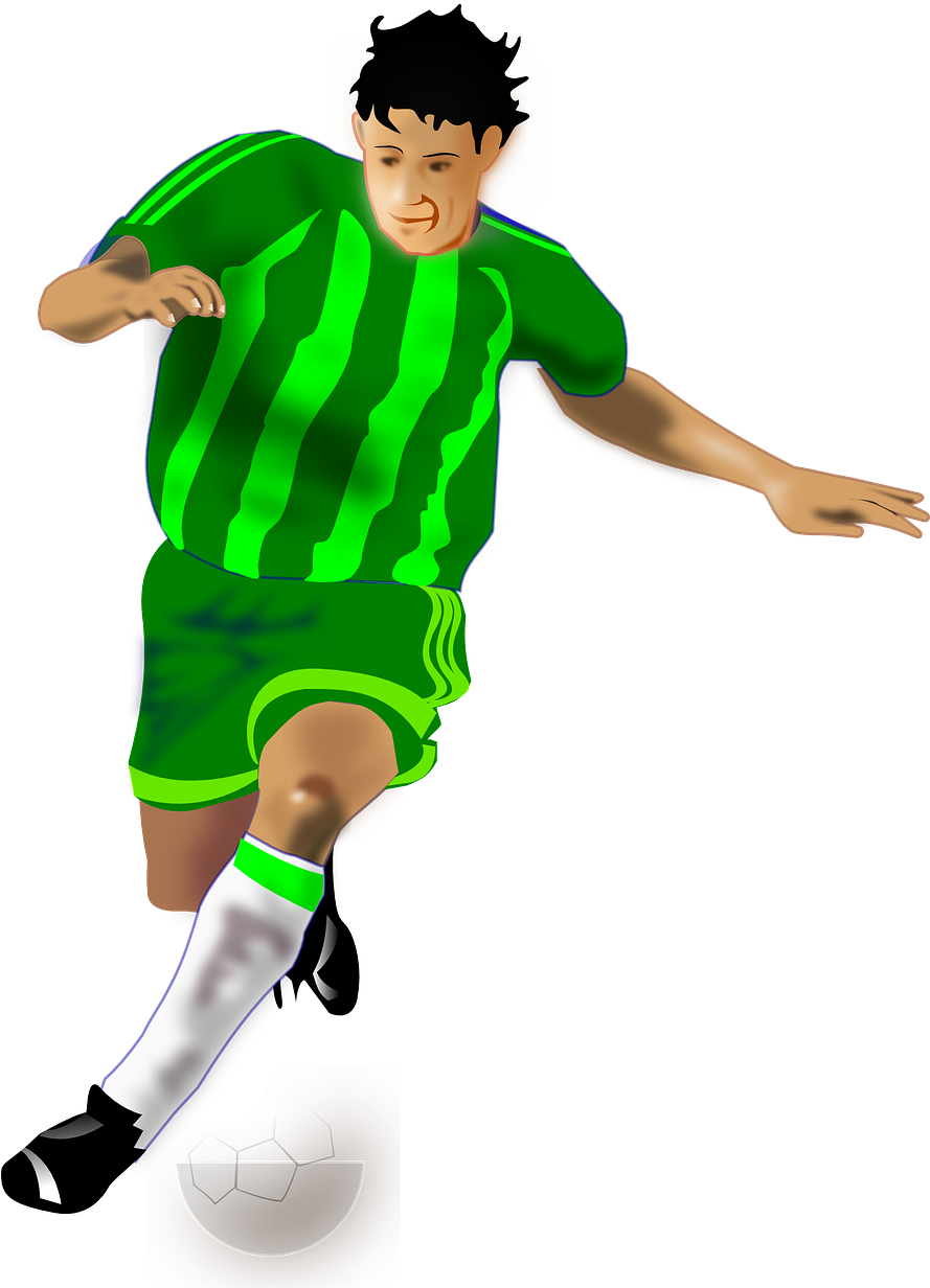 Soccer_ Player_ Kicking_ Ball_ Clipart