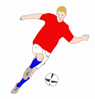 Soccer Player Kicking Ball Illustration