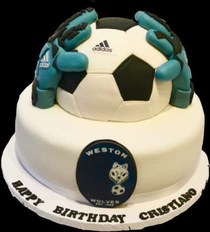 Soccer Themed Birthday Cake