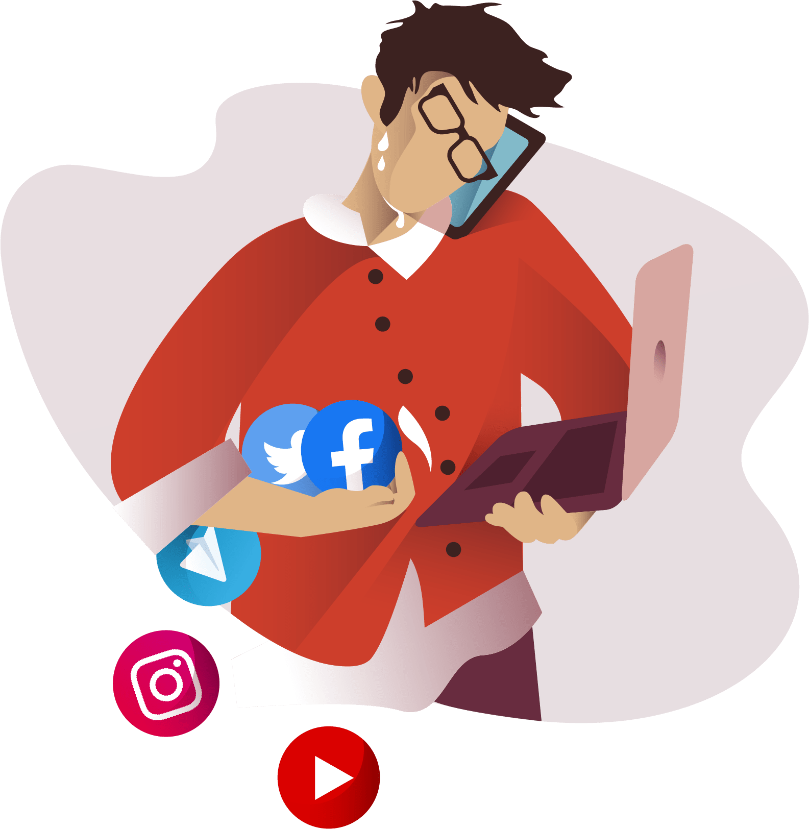 Social Media Engagement Illustration