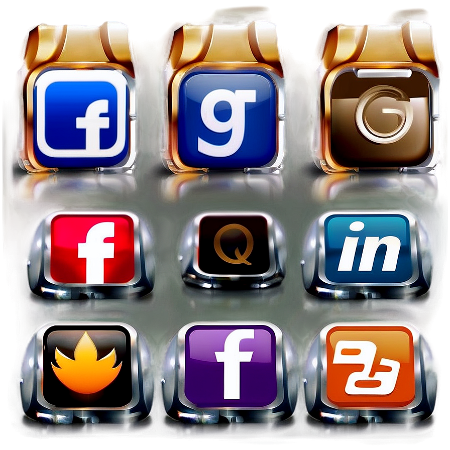 Social Media Icons For Apps Png 05252024