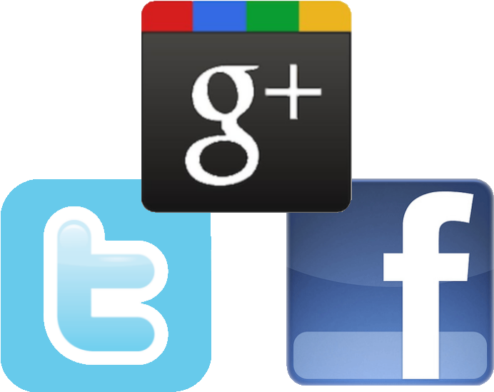 Social Media Icons Google Plus Twitter Facebook