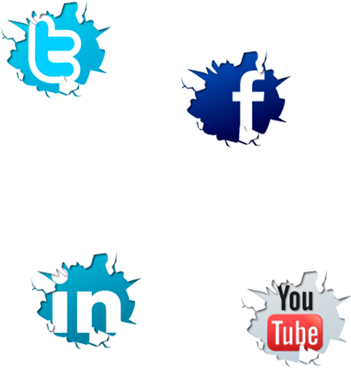 Social Media Icons Splatter Design