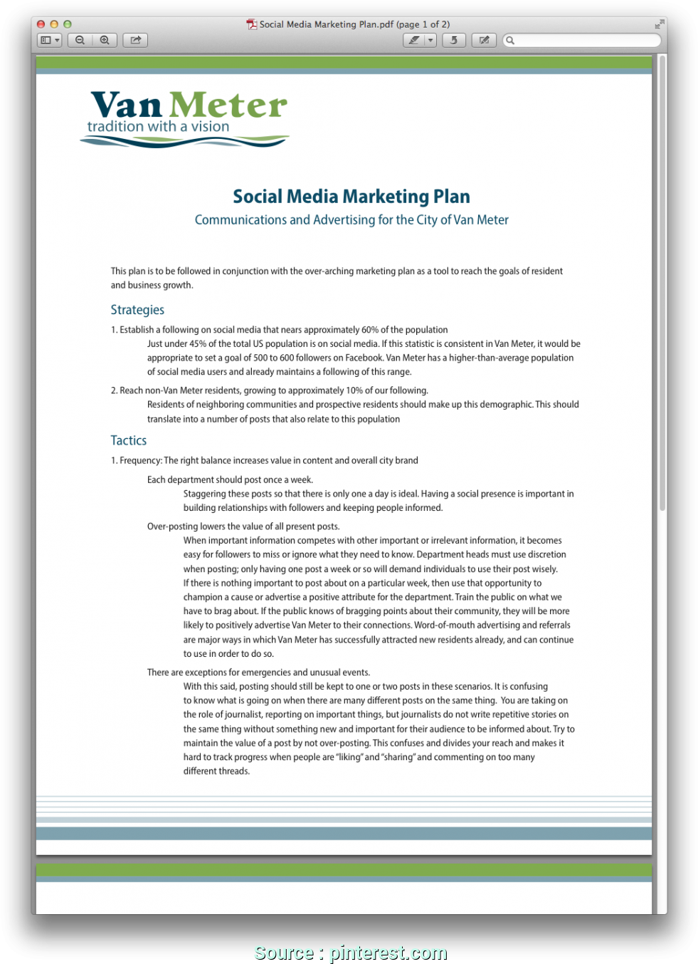 Social Media Marketing Plan Document