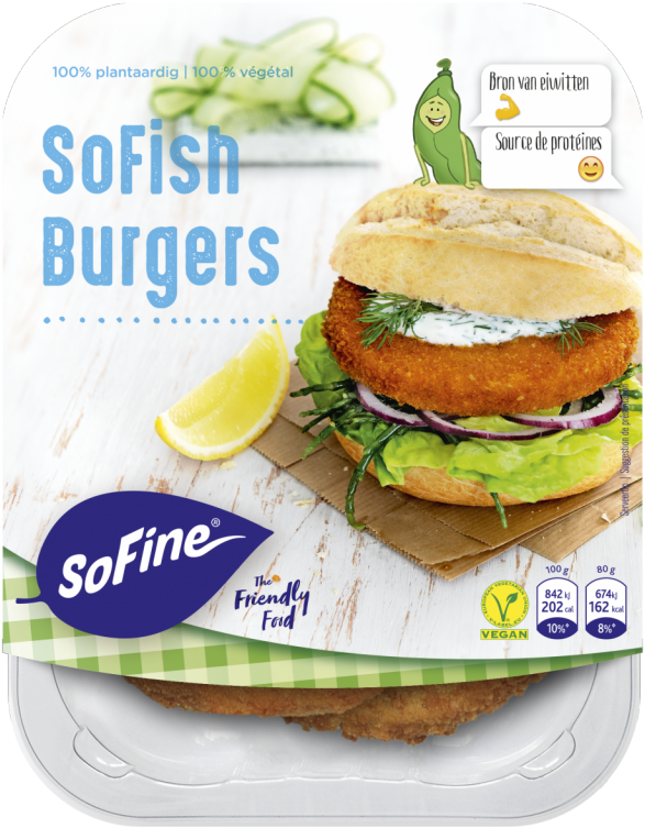 Sofish Burgers Vegan Product Packaging