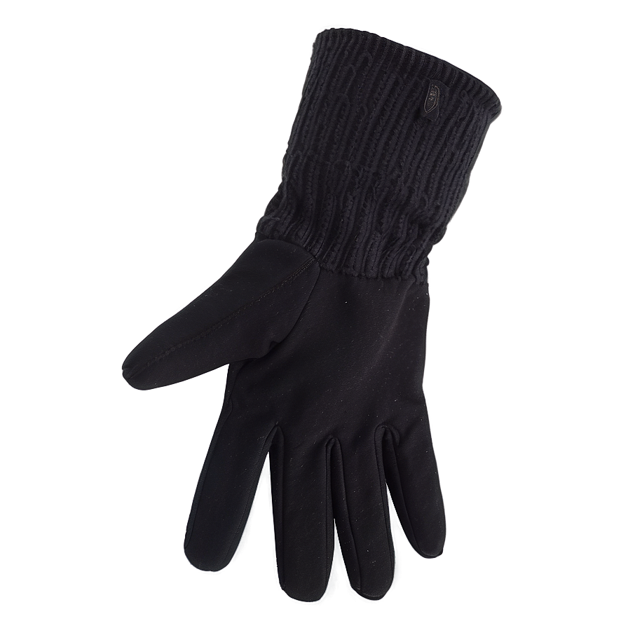 Soft Black Wool Gloves Png 06282024