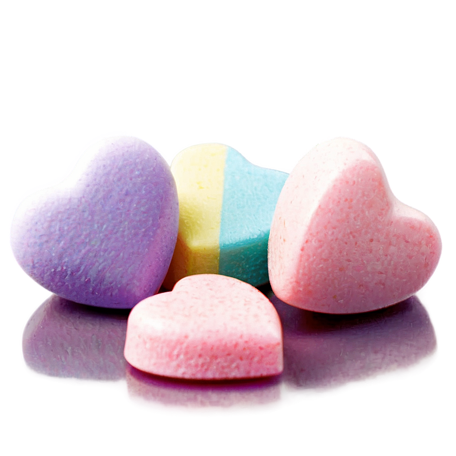 Soft Candy Hearts Png 6