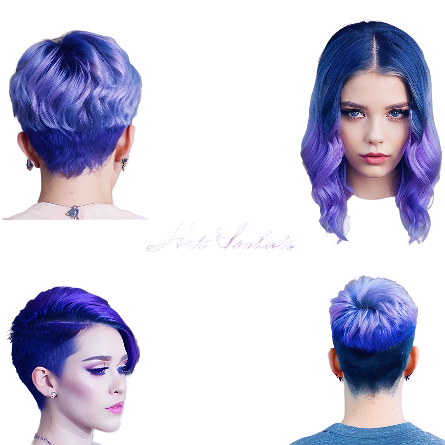 Soft Lavender Hair Aesthetic Png Pcf