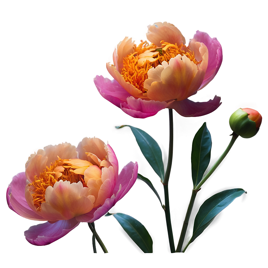 Soft Orange Peony Png 06122024