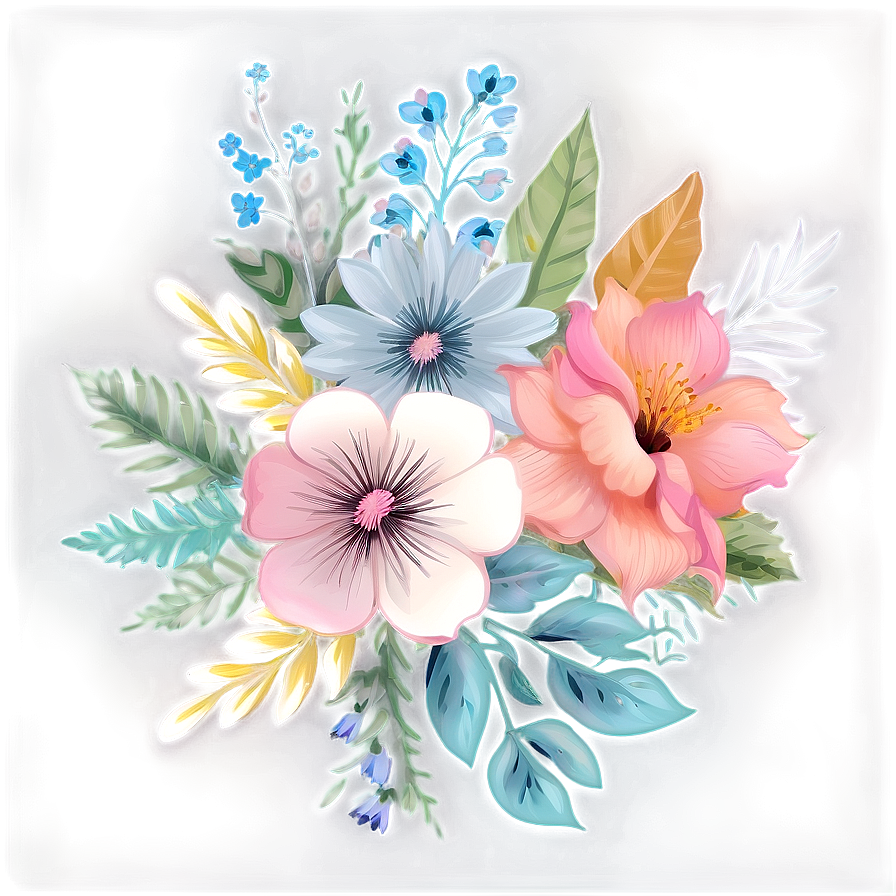 Soft Pastel Floral Png 68