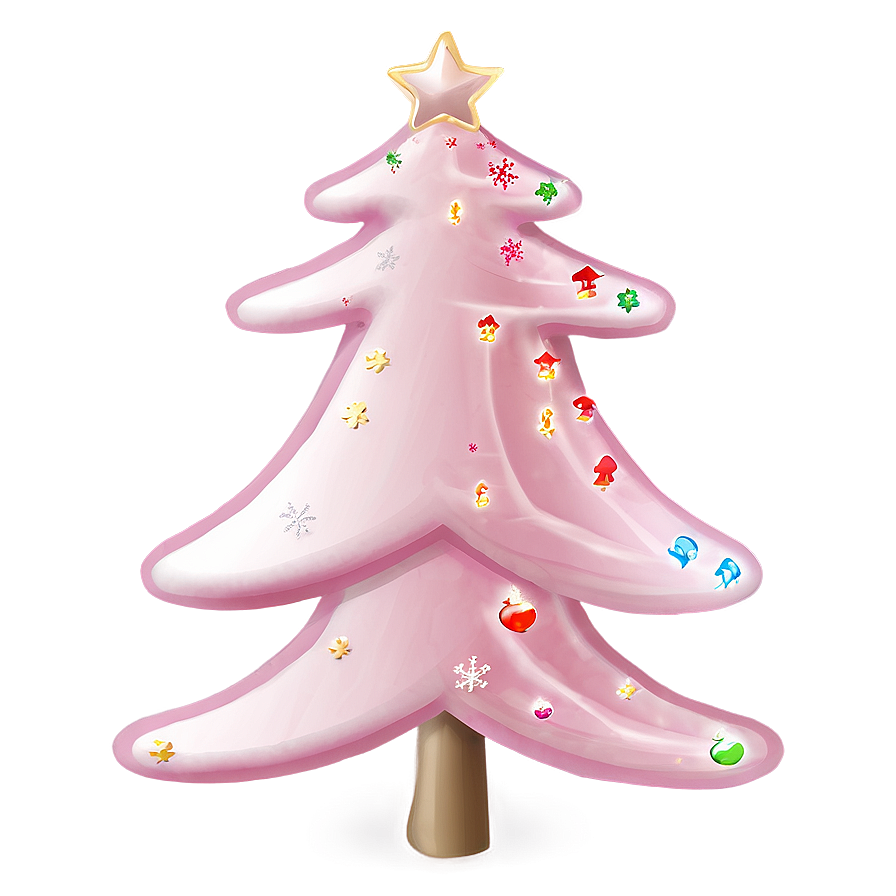 Soft Pink Christmas Tree Png 06122024