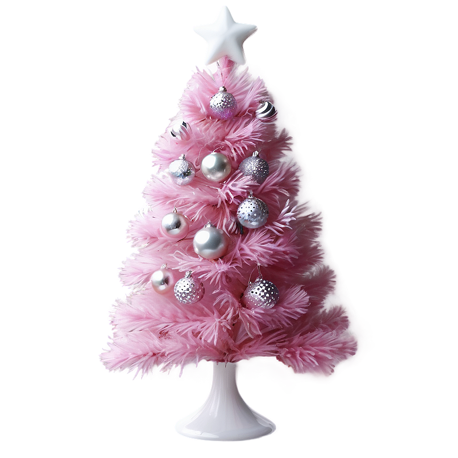 Soft Pink Christmas Tree Png 80