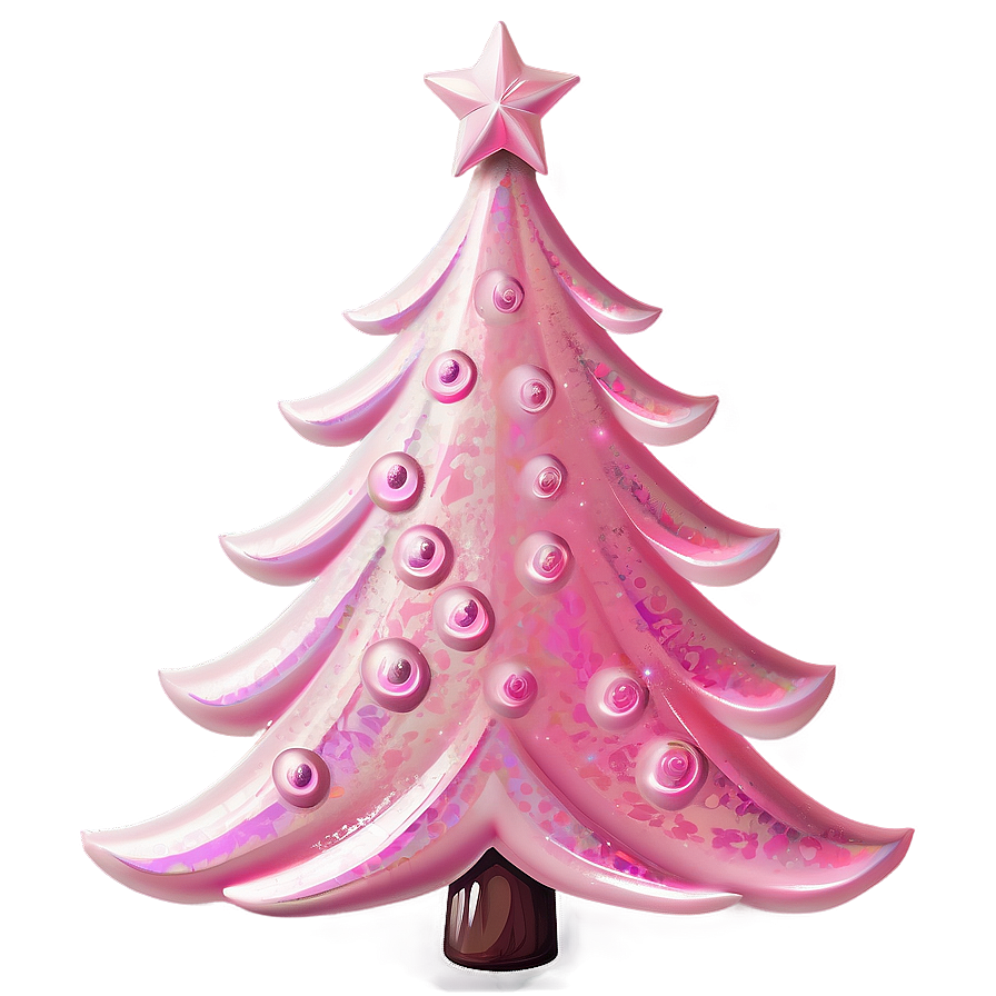 Soft Pink Christmas Tree Png Rts