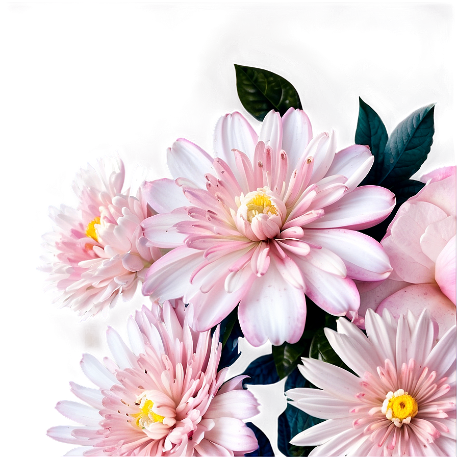 Soft Pink Floral Design Png Dqk