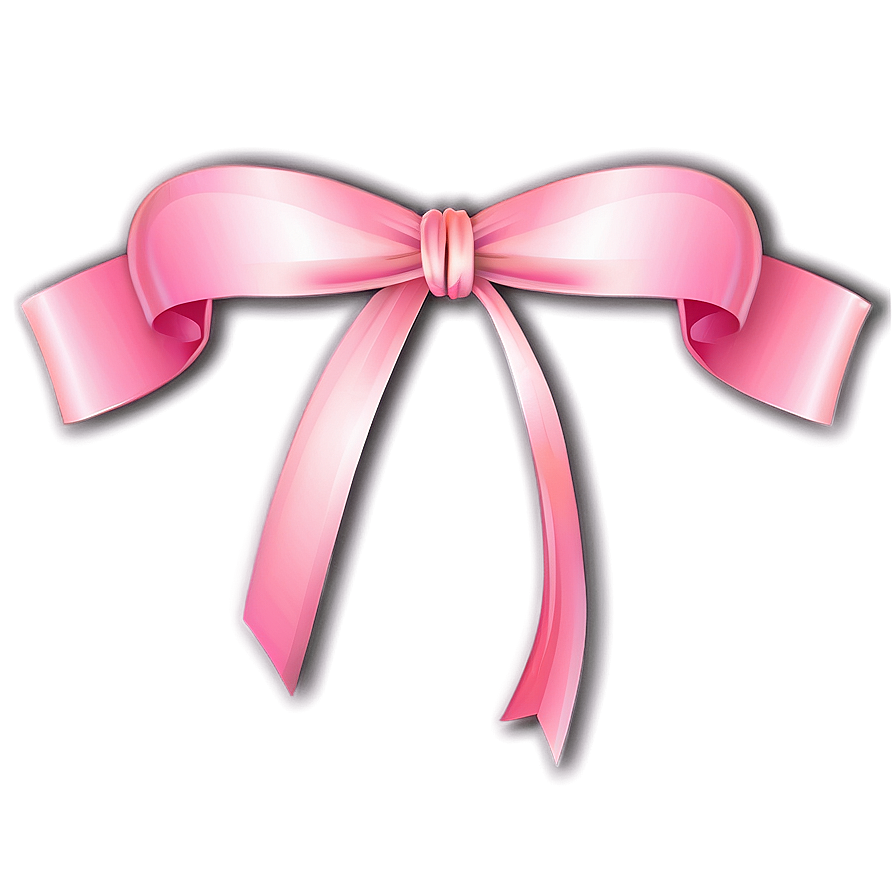 Soft Pink Ribbon Illustration Png Nrm