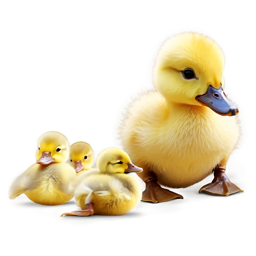 Soft Yellow Duckling Illustration Png 2