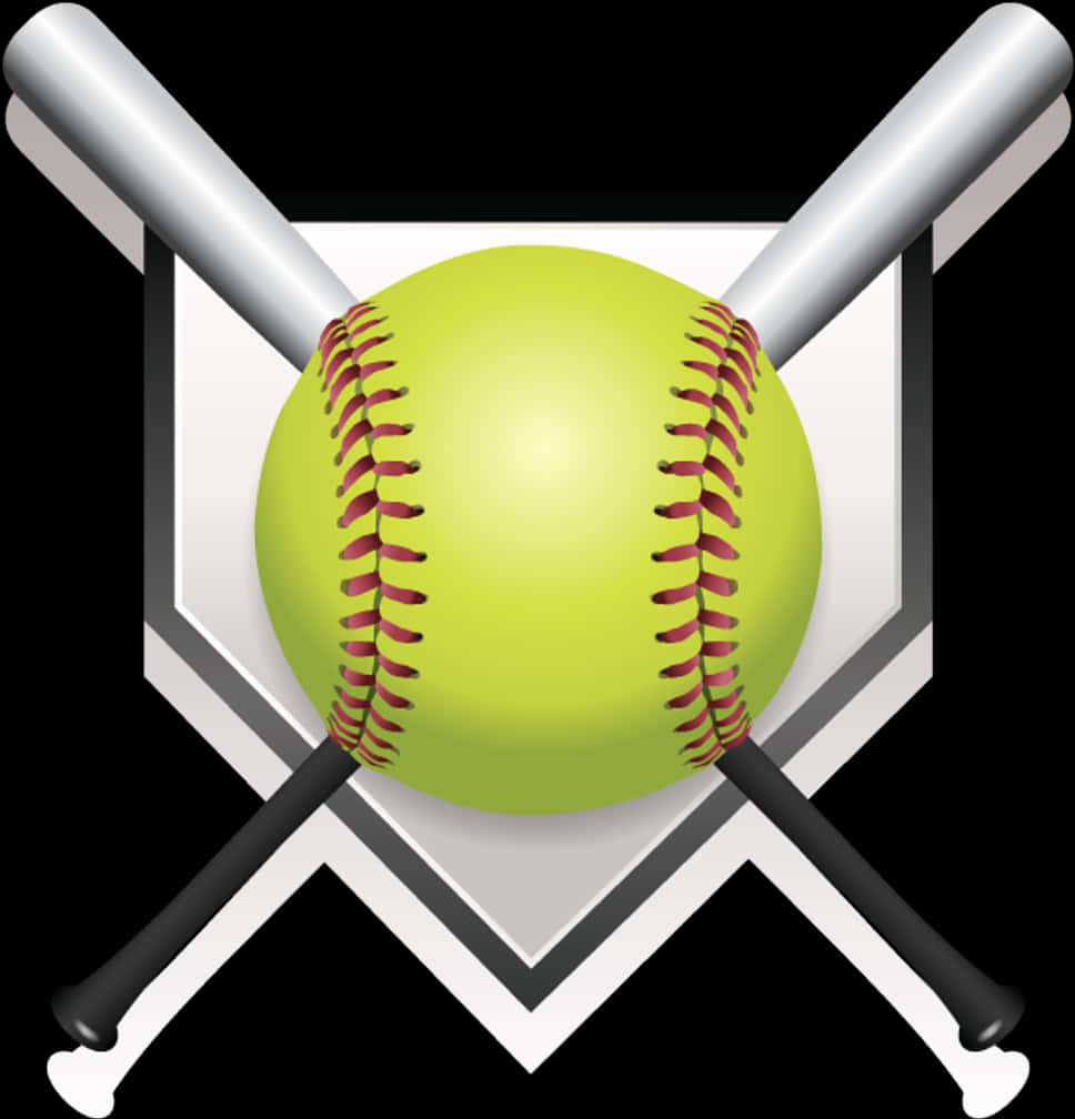 Softballand Bats Icon