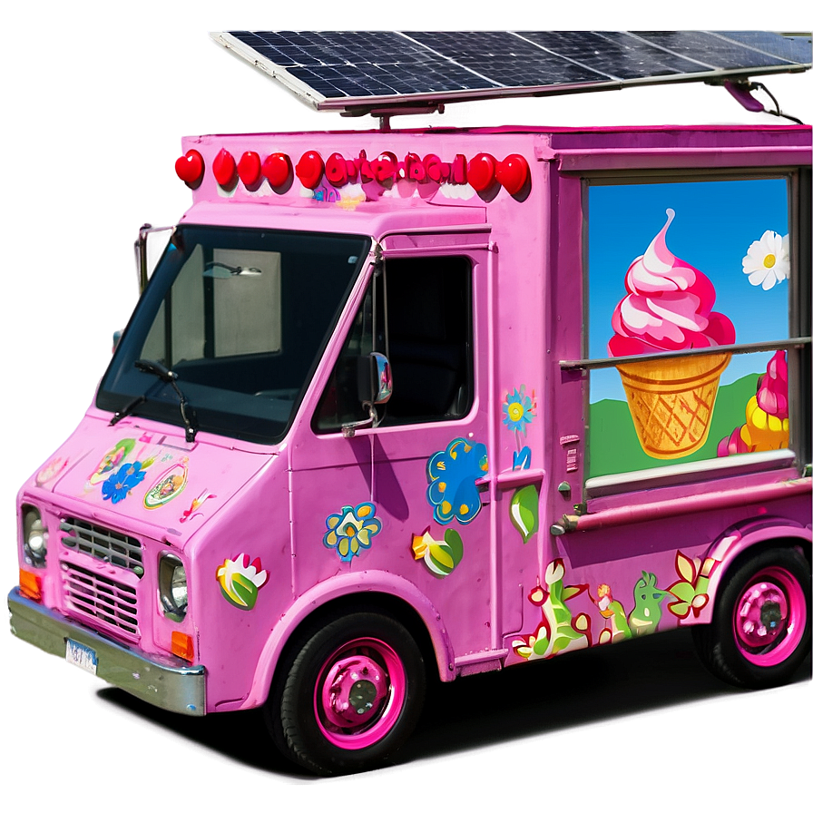 Solar-powered Ice Cream Truck Png 06122024