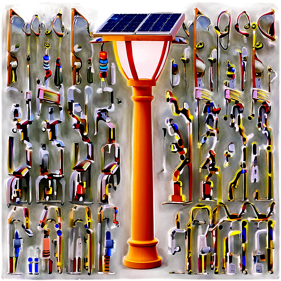 Solar-powered Light Post Png 73