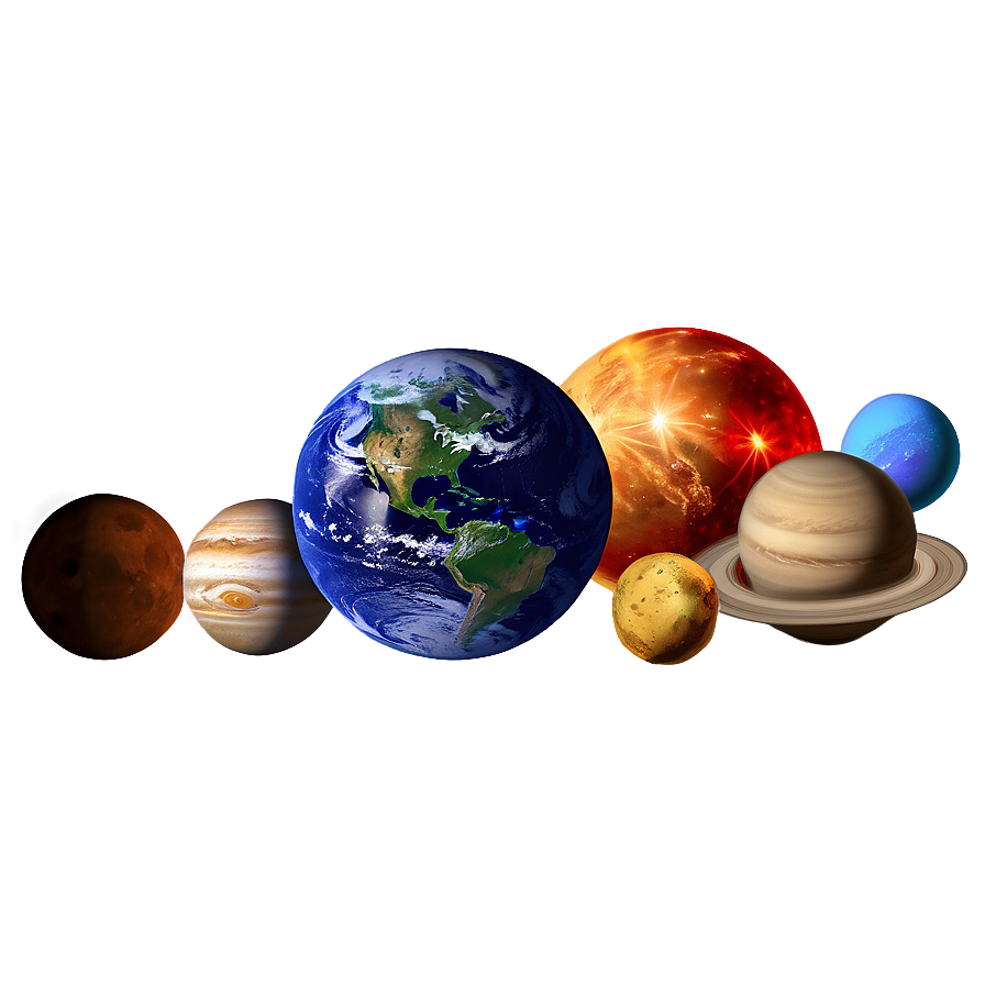 Solar System Planets Graphic Png 06242024