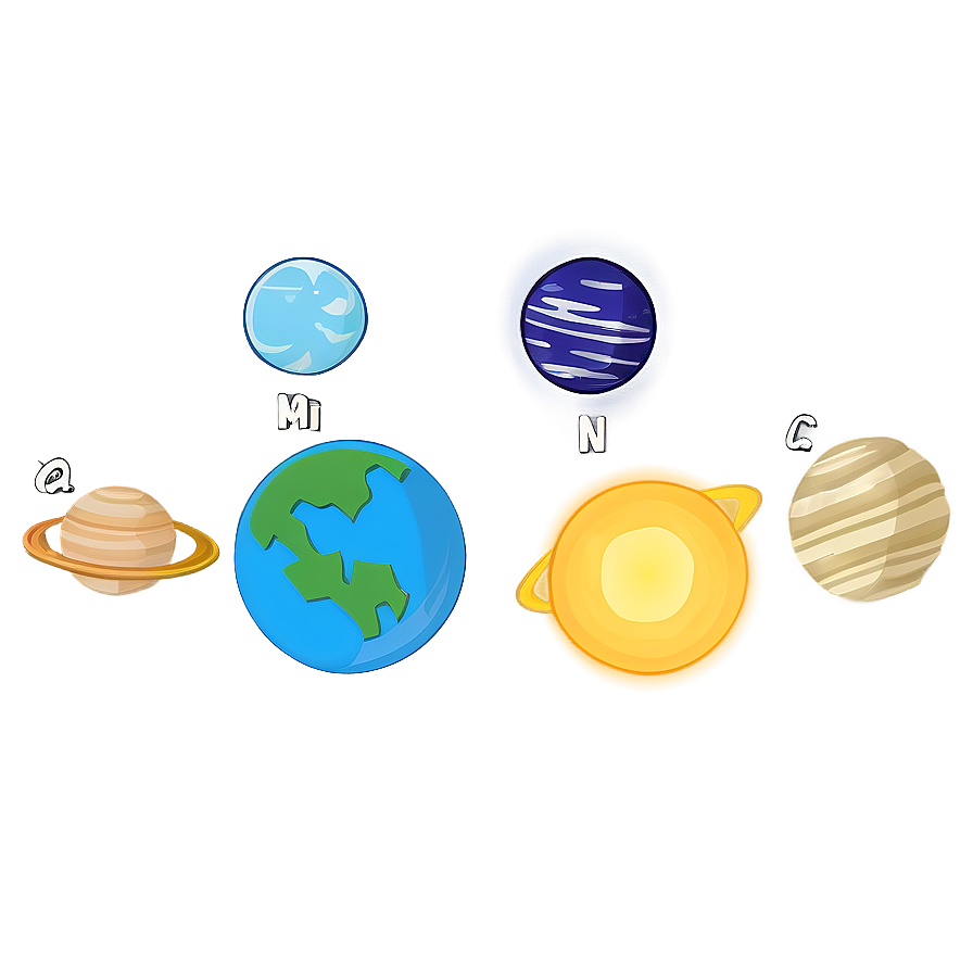 Solar System Planets Graphic Png 73