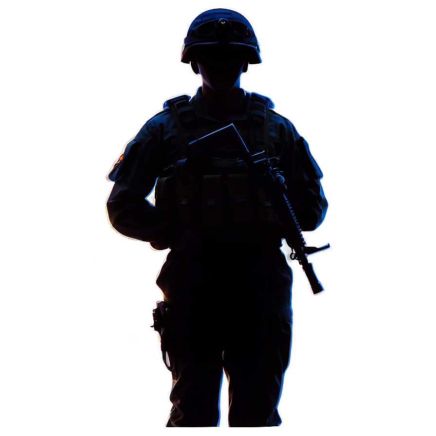 Soldier In Formation Silhouette Png Ofv61