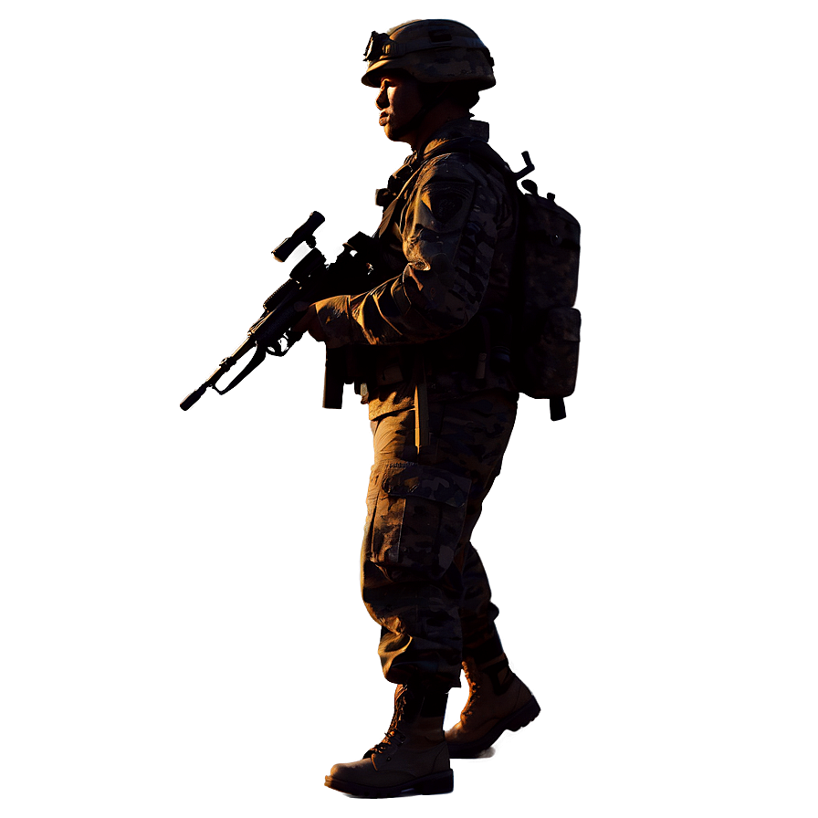 Soldier Marching Silhouette Png 20