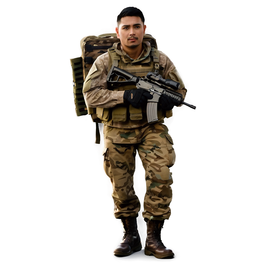 Soldier With Backpack Png Nxs