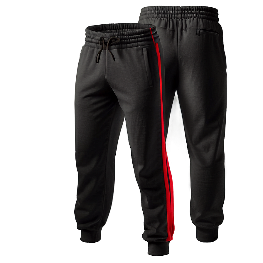 Solid Black Sweatpants Png 06132024