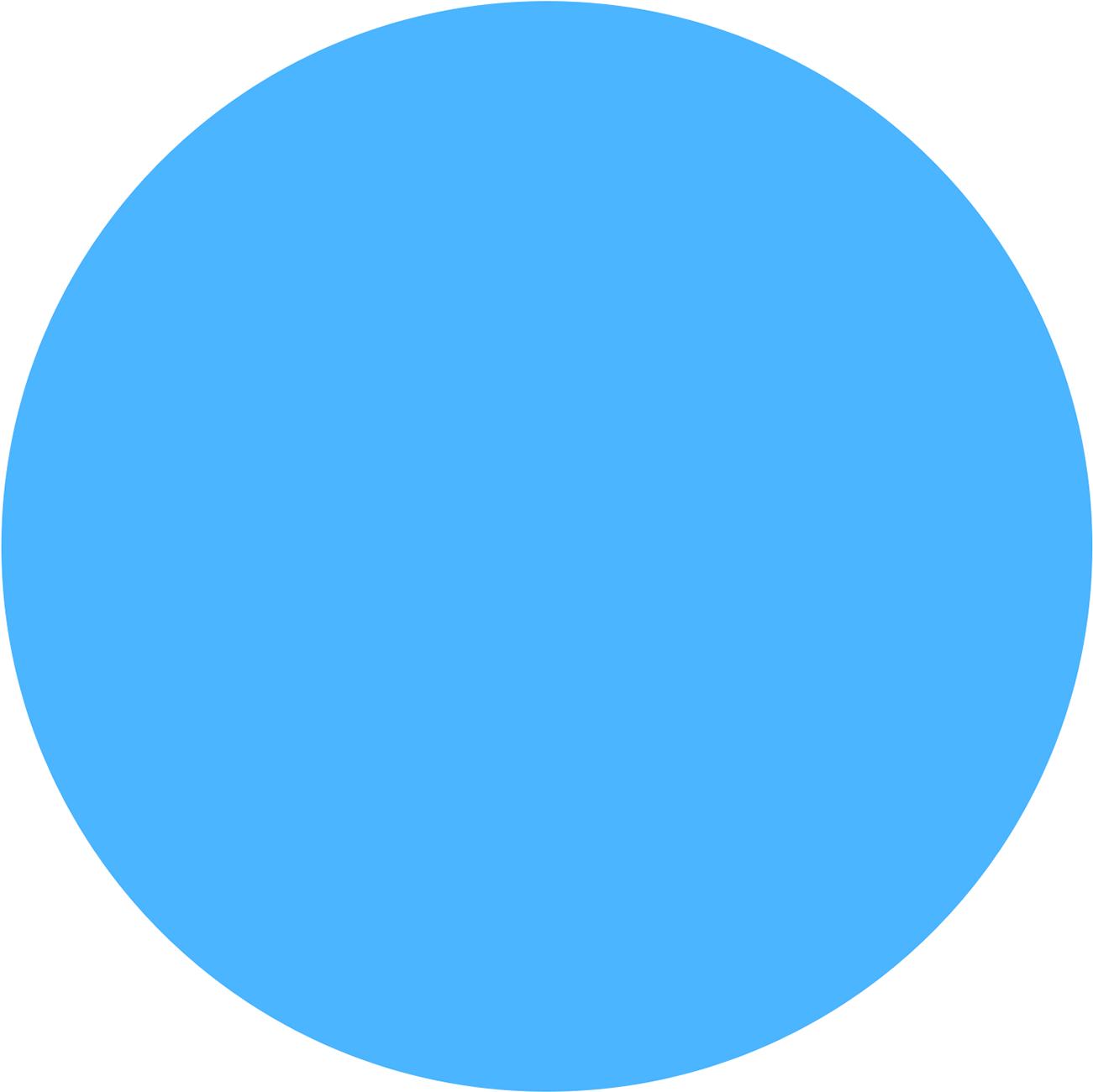 Solid Blue Circle Graphic