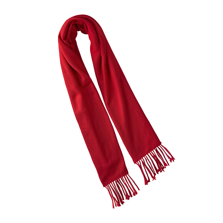 Solid Red Scarf Png 06252024