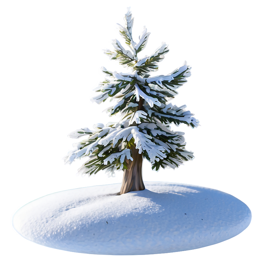 Solitary Snow Tree Png Nrv