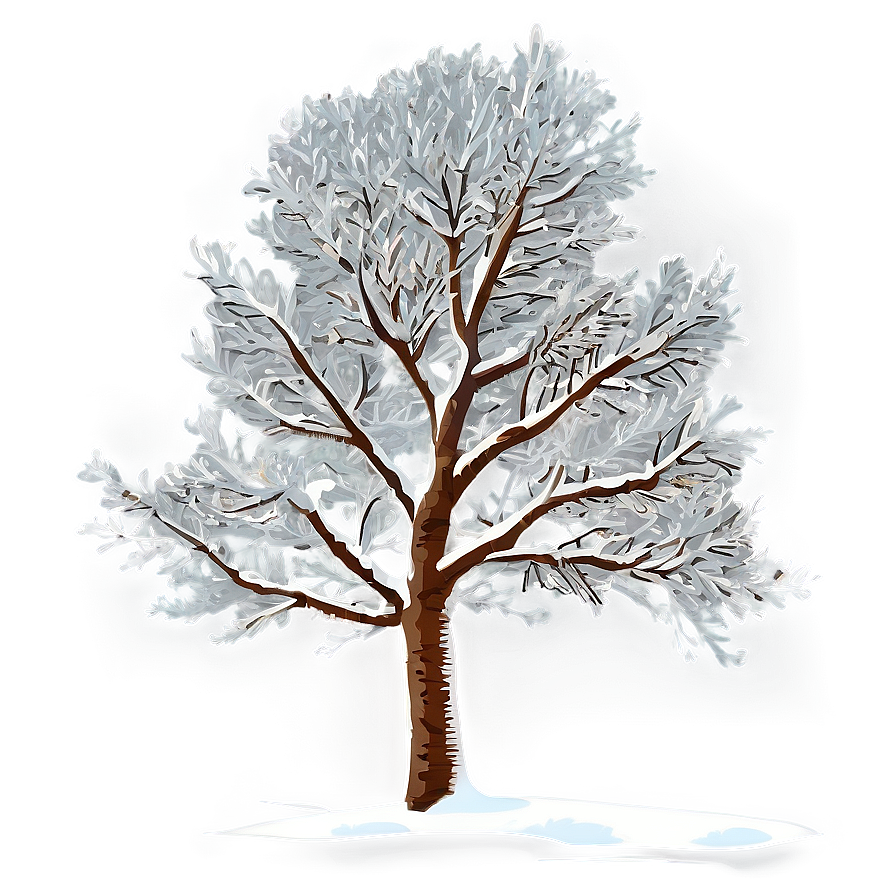 Solitary Snow Tree Png Yok