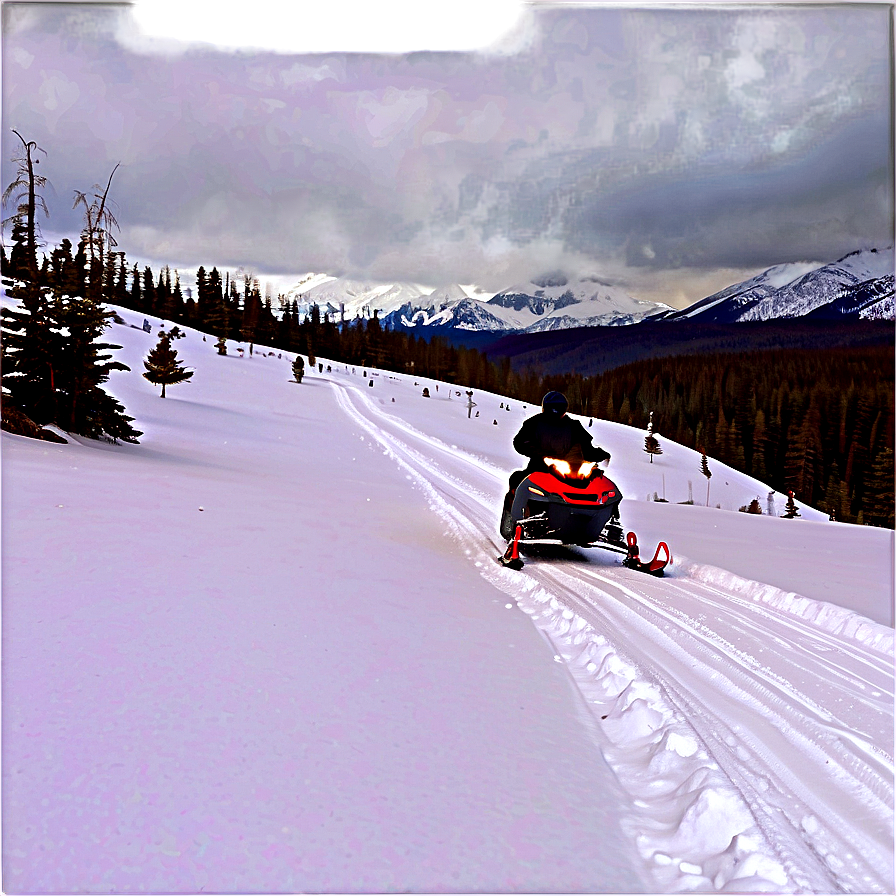 Solo Snowmobile Journey Png Ich89