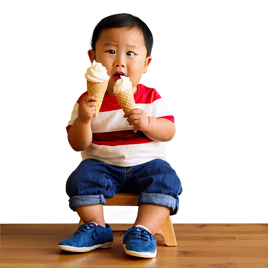 Son Eating Ice Cream Png 06242024