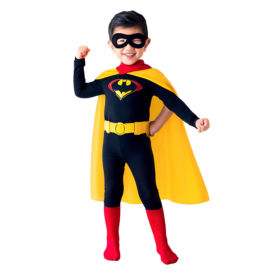 Son Wearing Superhero Costume Png 47