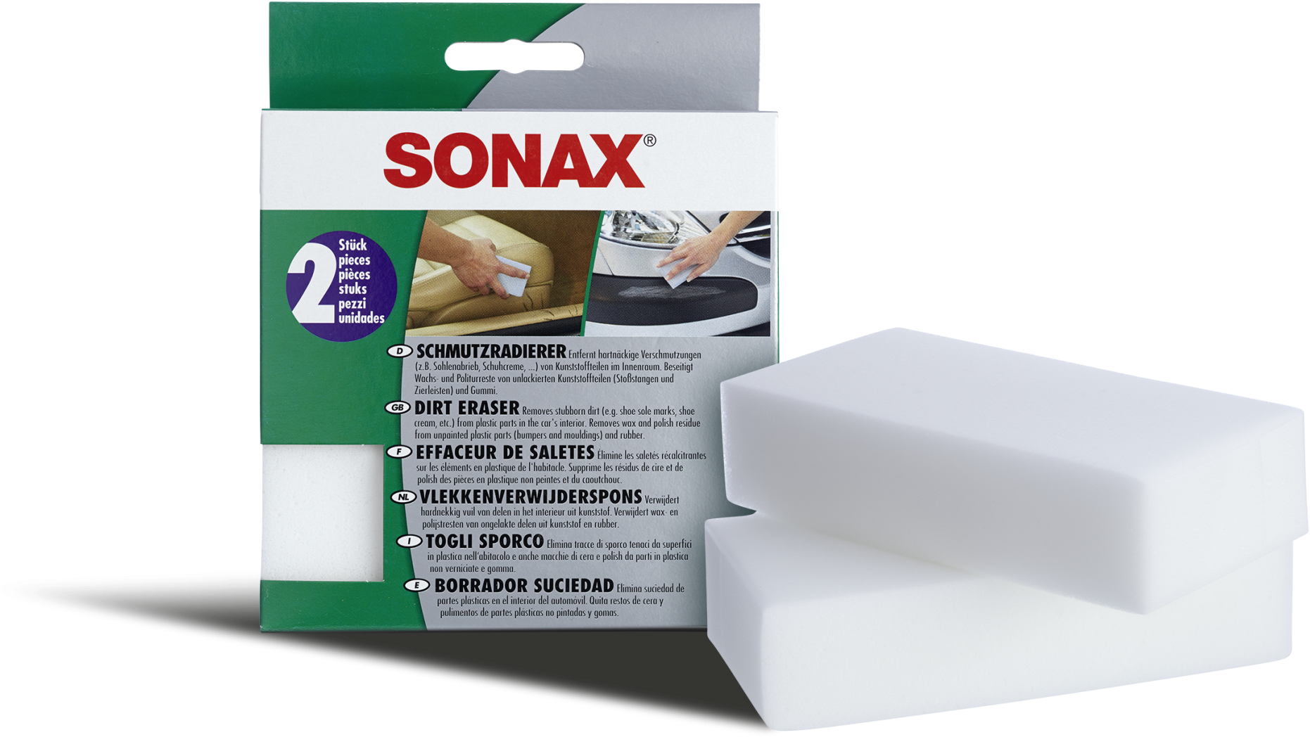 Sonax Dirt Eraser Packagingand Product