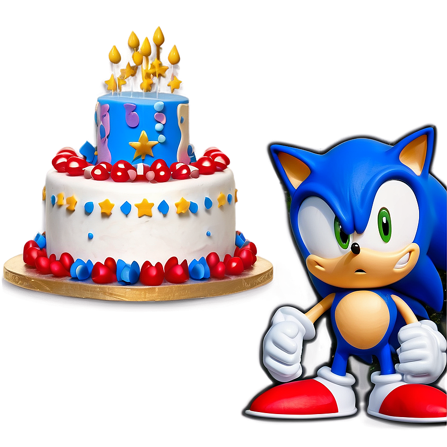 Sonic Birthday Cake Design Png 06132024