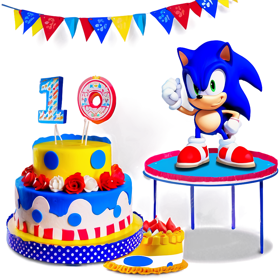 Sonic Birthday Party Set Up Png 42