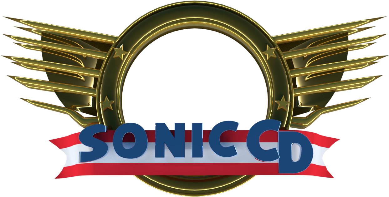 Sonic C D Logo Golden Ring Wings