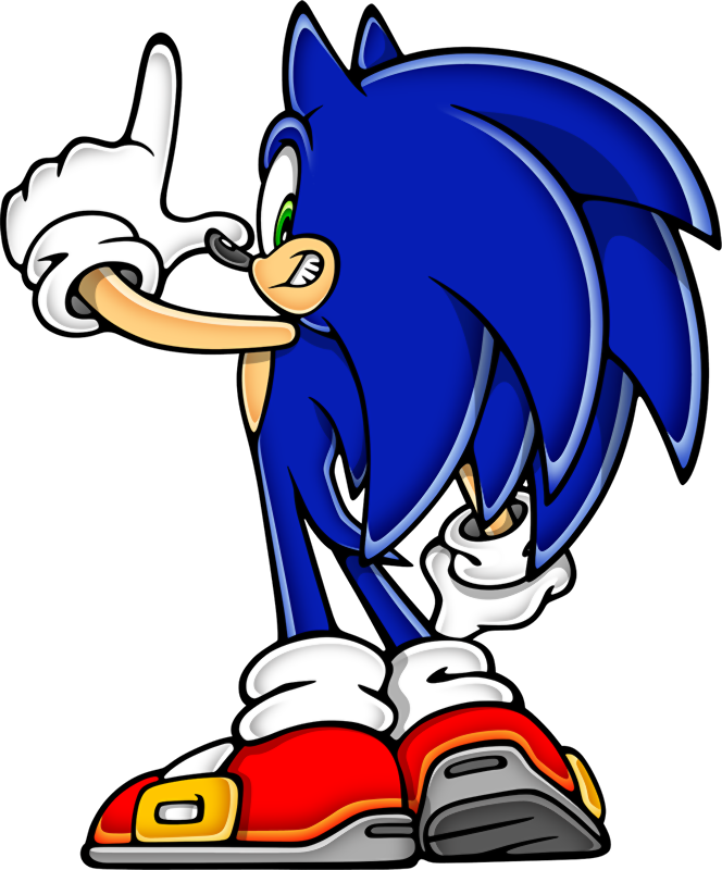 Sonic Pointing Adventure Pose