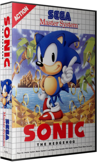 Sonic The Hedgehog Sega Master System Box Art