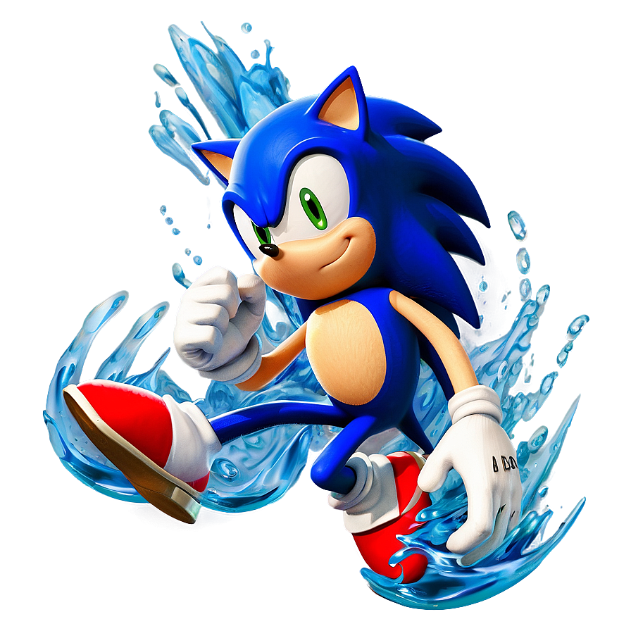 Sonic The Hedgehog Water Run Png 33