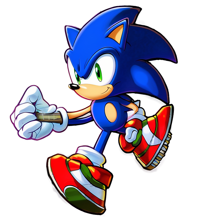 Sonic The Hedgehog With Guitar Png Tra