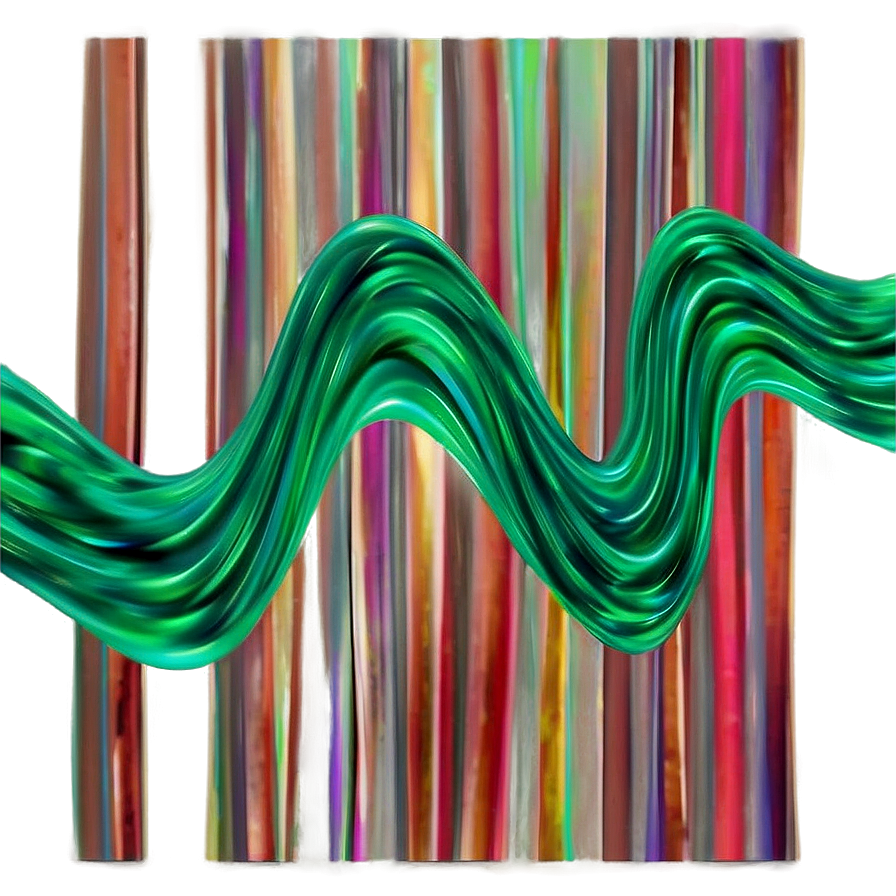 Soothing Green Wavy Lines Png 06212024