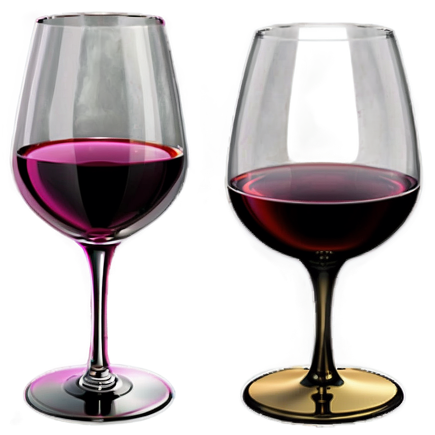 Sophisticated Wine Glasses Set Png Egy