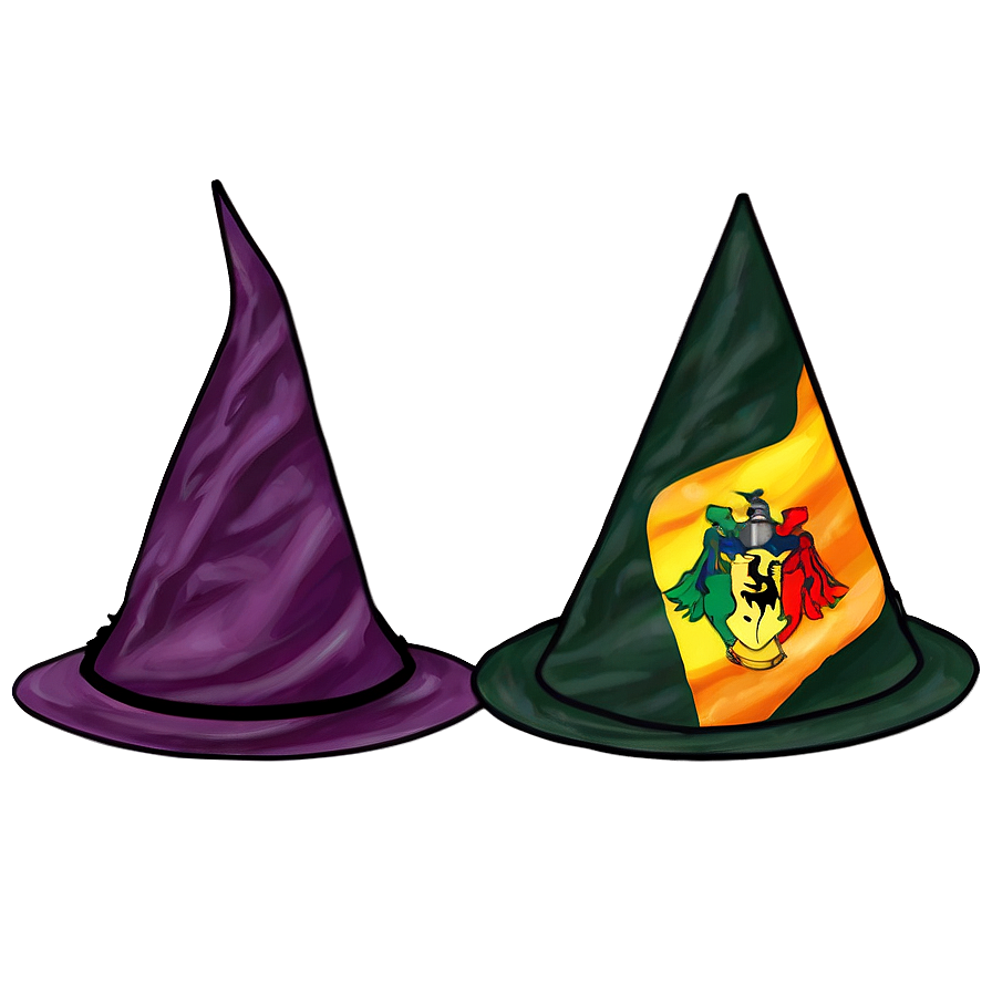 Sorting Hat With Hogwarts Houses Png Hwe