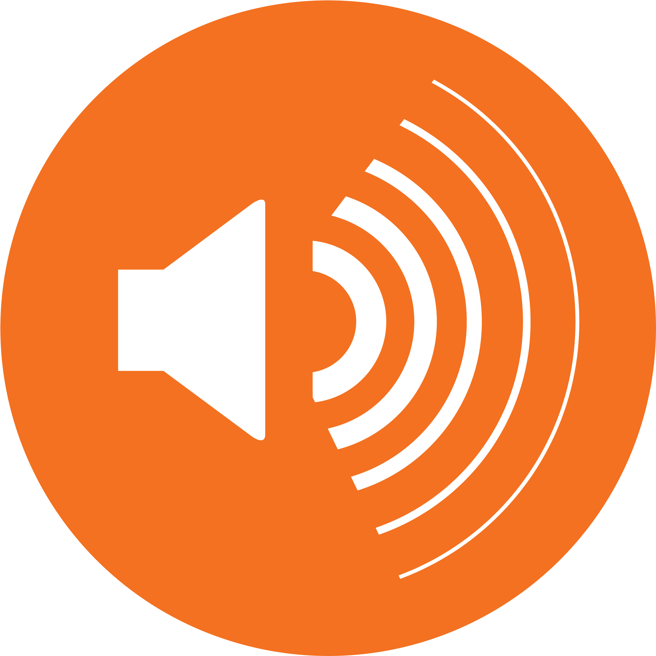 Sound Icon Orange Background