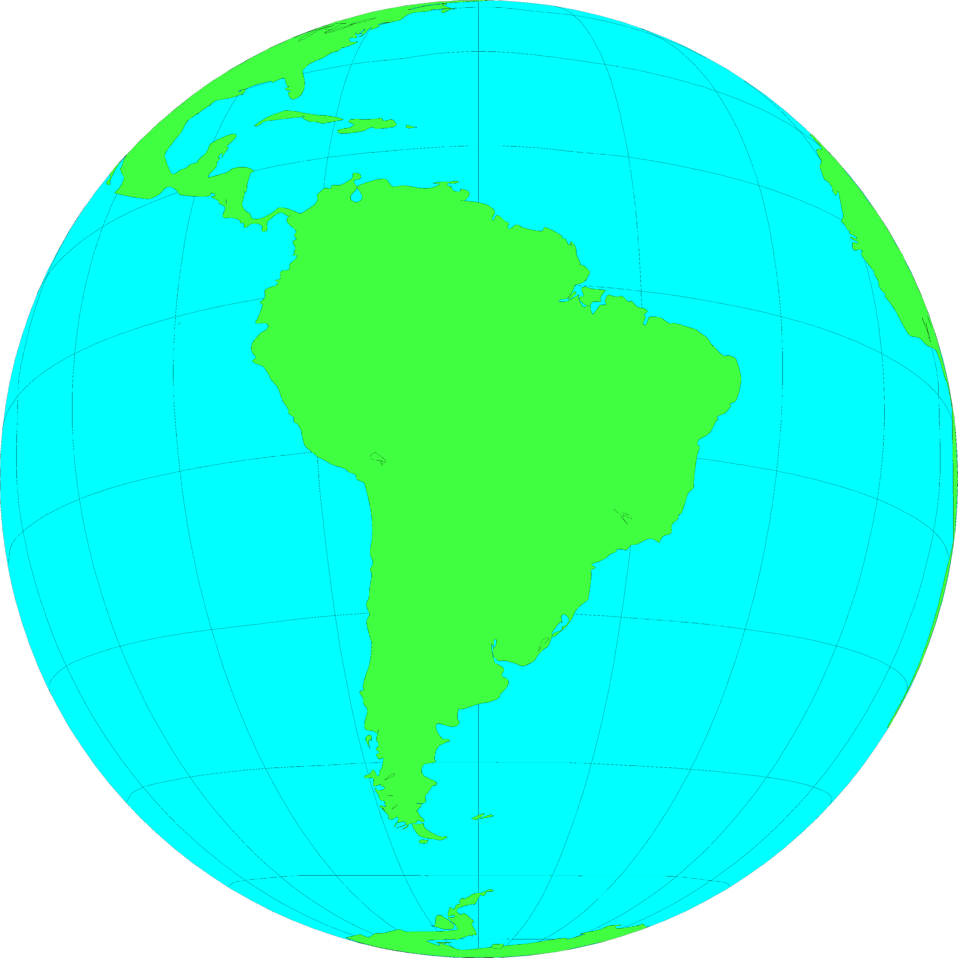 South America Focused Globe Clipart